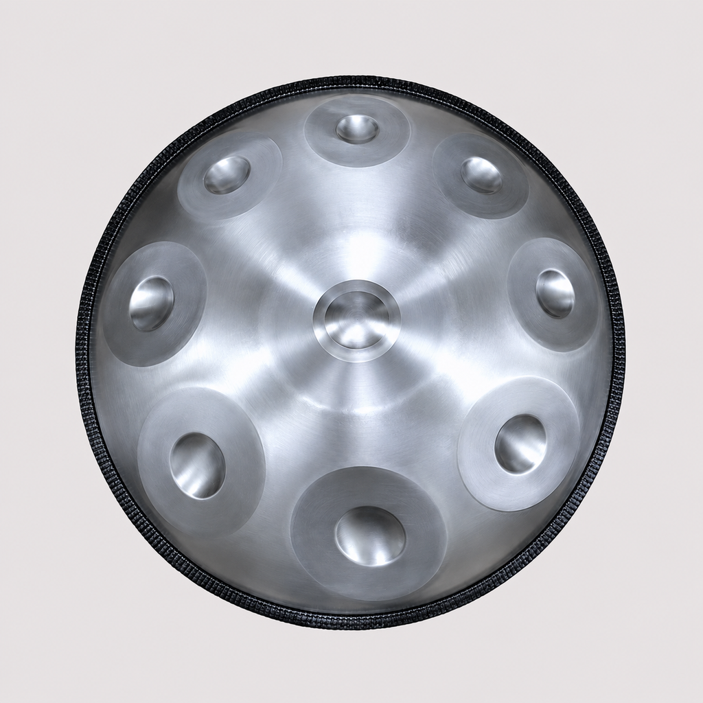 Handpan 9 notes argenté - Ré Mineur