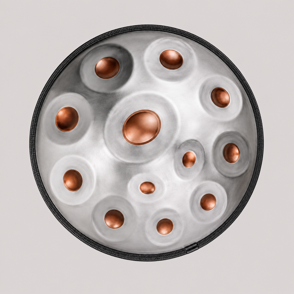 Handpan 12 notes argent et bronze - Ré Mineur
