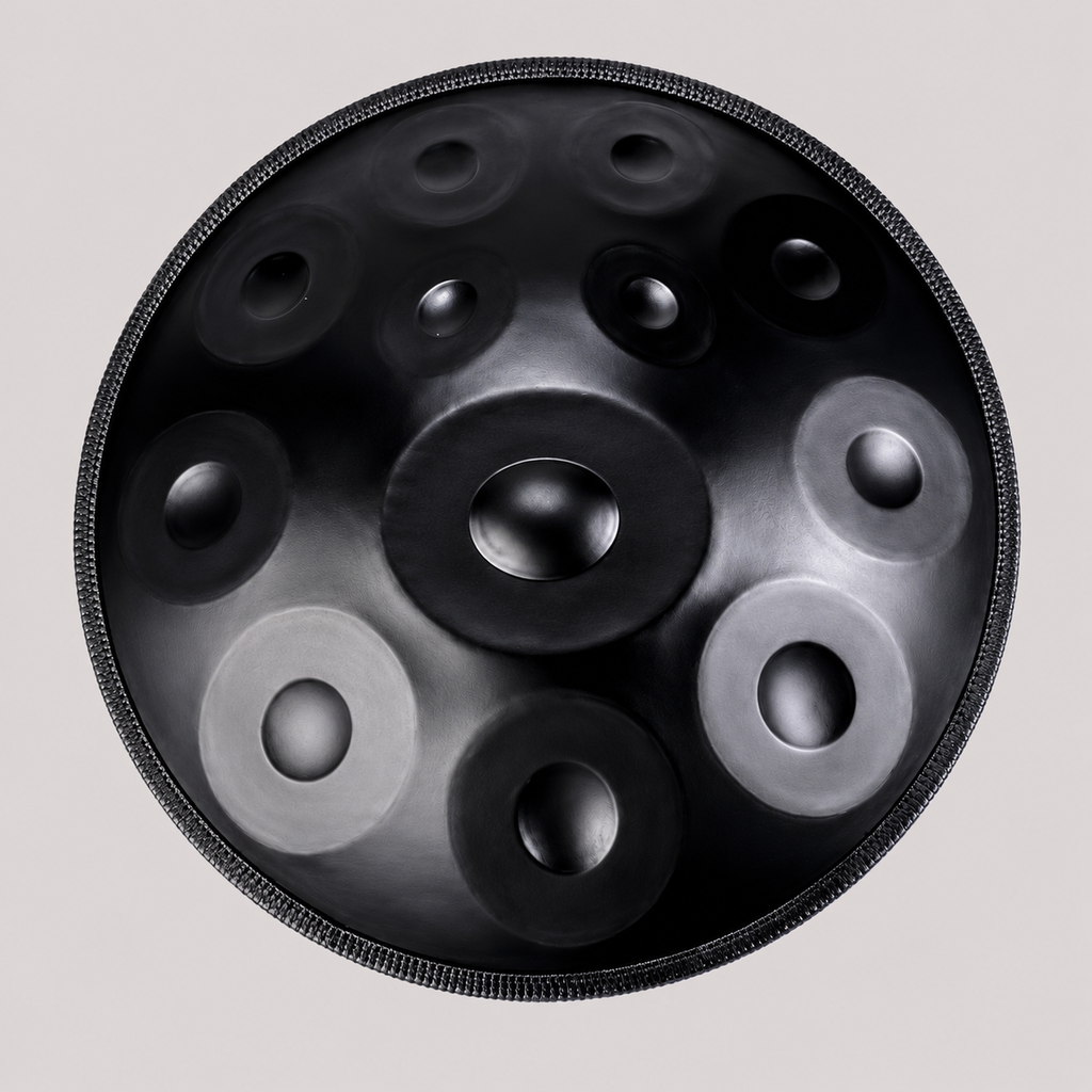 Handpan 9/10/12 notes noir mat - Ré Mineur