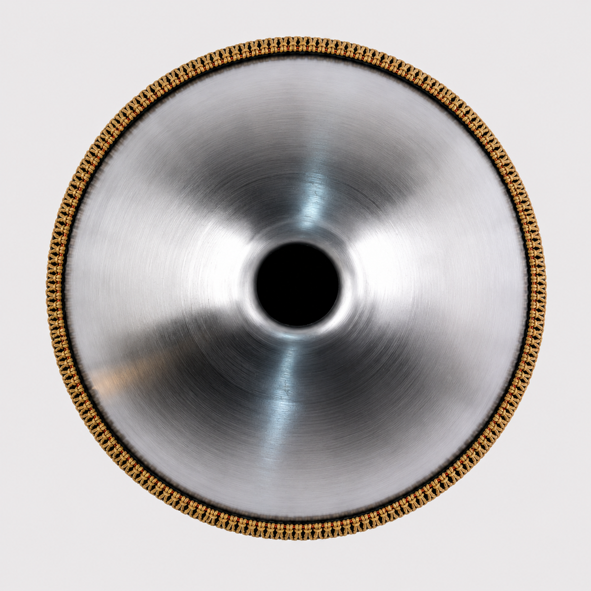 Handpan 9 notes argenté et doré - Ré Mineur