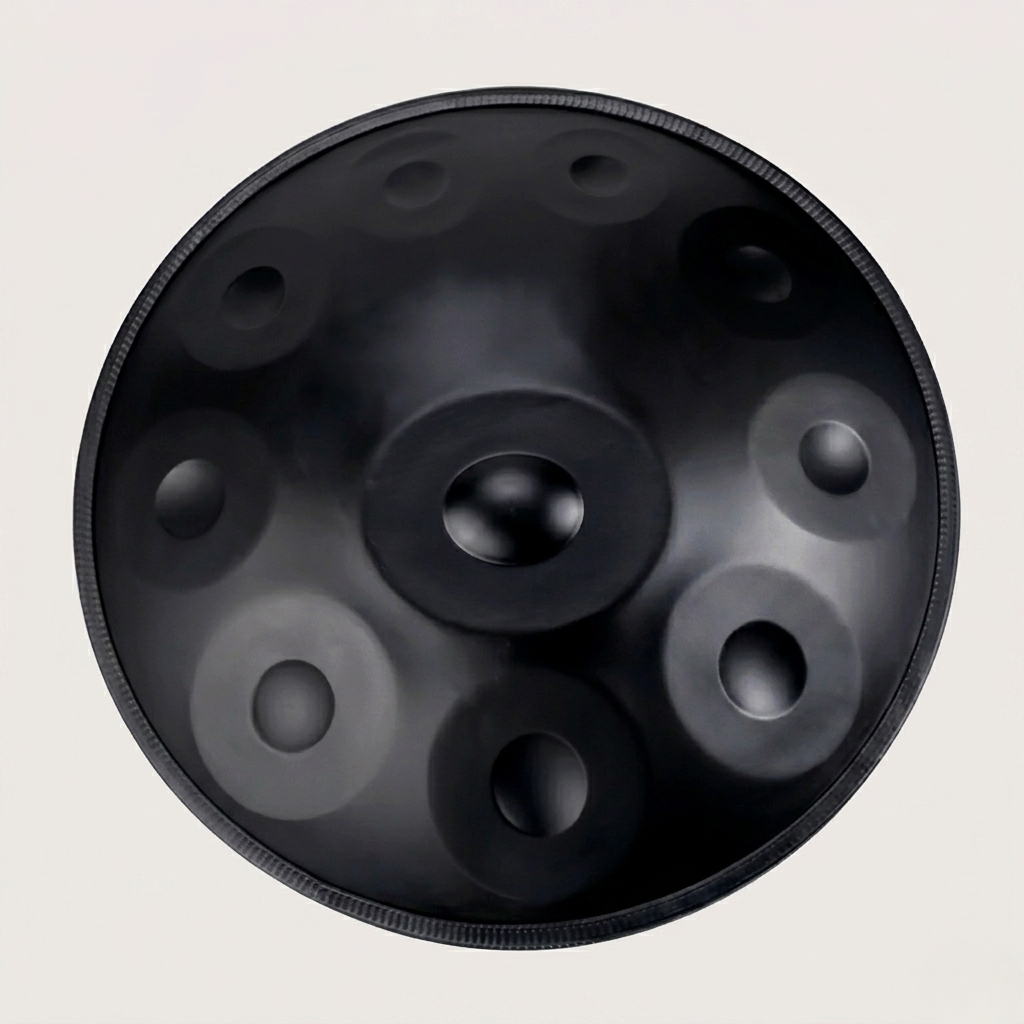 Handpan 9/10/12 notes noir mat - Ré Mineur